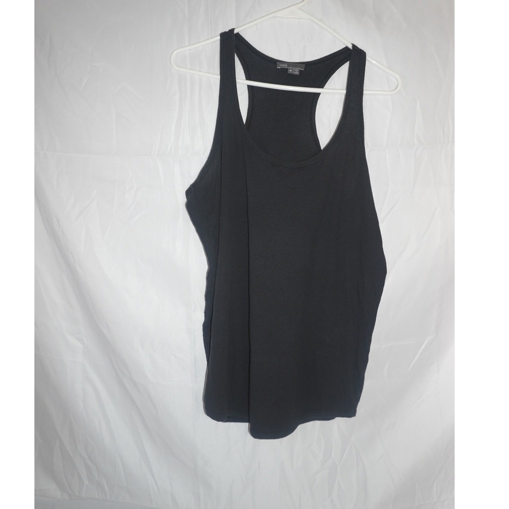 Vince Womens Black Scoop Neck Racerback Tank Top Size M Medium